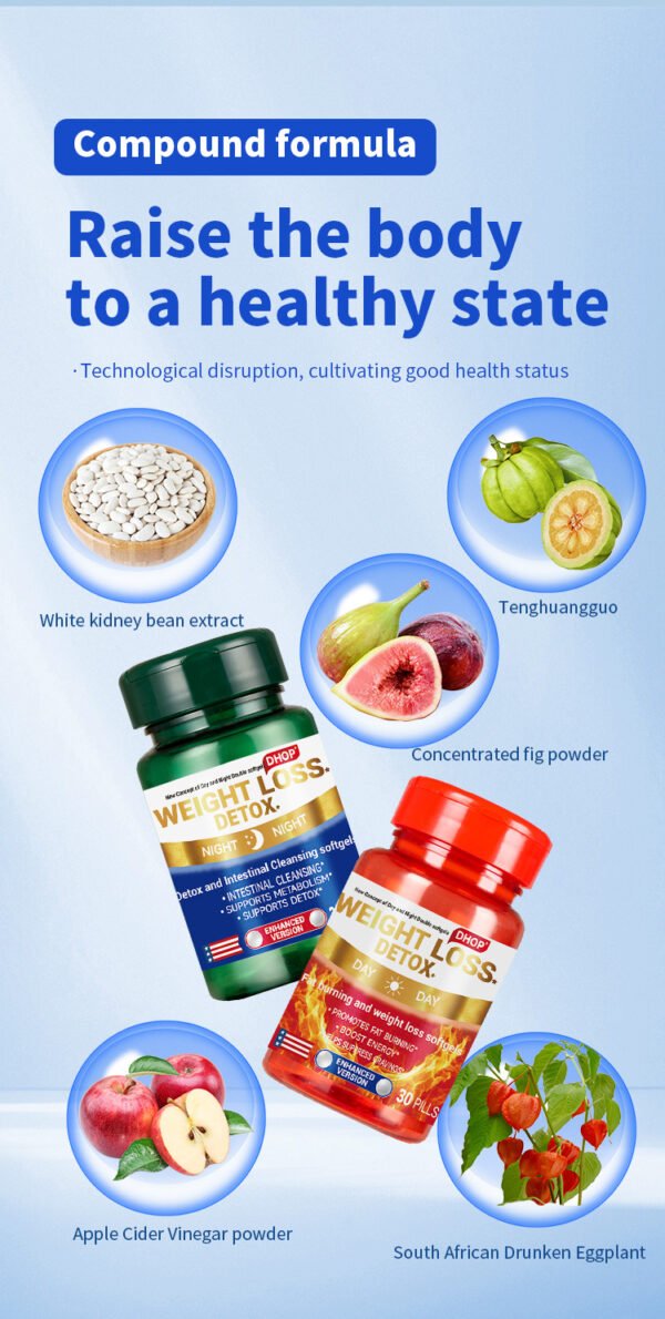 DHOP-Detox and Intestinal Cleansing softgels+Fat burning and weight loss softgels - Image 2